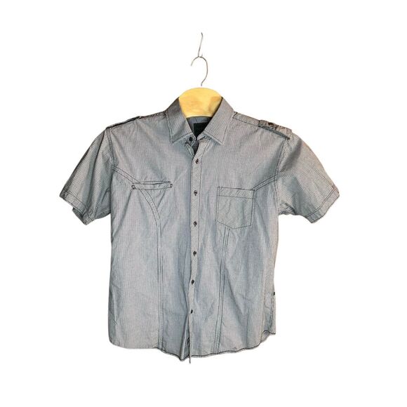 NoNo Nono Maldonado Slim Fit Western XL Single Needle tailoring Short Sleeve Shi - Picture 1 of 7
